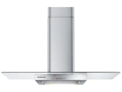 Coifa de Parede Continental Glass 90cm Inox para 5 e 6 bocas 3 Velocidades CC9VX