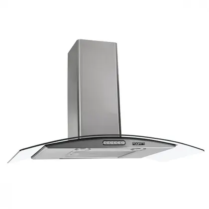 Coifa de Parede Fogatti Slim Vidro Curvo 90cm Inox 220V