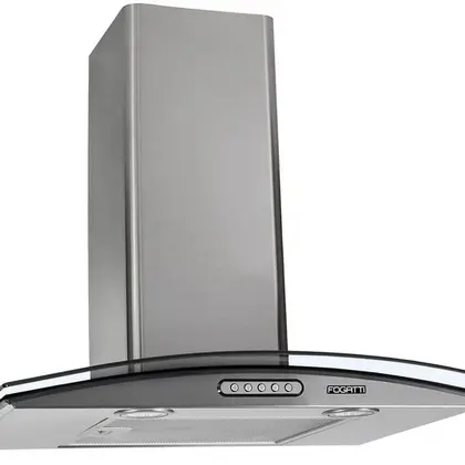 Coifa de Parede Fogatti Slim Vidro Curvo 60cm Inox para 4 e 5 bocas 127V