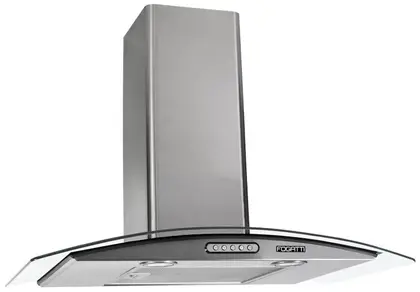Coifa de Parede Fogatti Slim Vidro Curvo 70cm Inox para 4 e 5 bocas