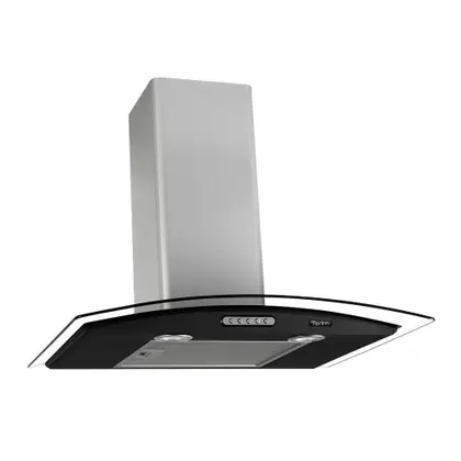 Coifa de Parede Terim Vidro Curvo 60cm Black Inox 220V