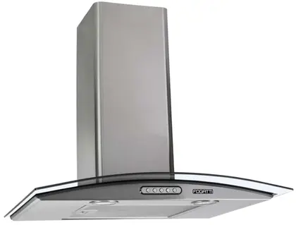 Coifa de Parede Fogatti Slim Vidro Curvo 60cm Inox para 4 e 5 bocas