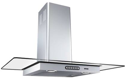 Coifa de Parede Fogatti Slim Vidro Reto 80cm Inox para 4 a 6 bocas