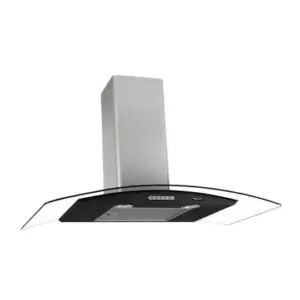 Coifa de Parede Terim Duto Slim Vidro Curvo 80cm Black e Inox Coifa de Parede Terim Duto Slim Vidro Curvo 80cm Black e Inox