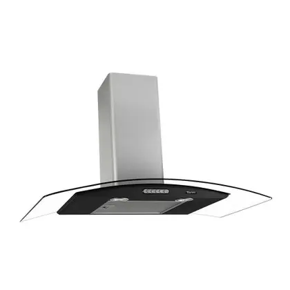 Coifa de Parede Terim Vidro Curvo 80cm Black Inox 220V