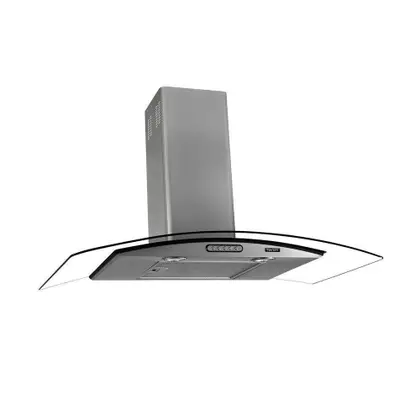 Coifa de Parede Terim Vidro Curvo 75cm Inox para 5 bocas 220V