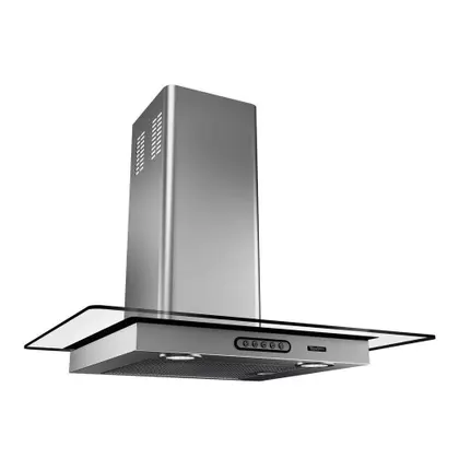 Coifa de Parede Terim Vidro Reto 75cm Inox para 5 bocas