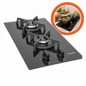Cooktop a Gás Suggar 2 Bocas de Embutir Bivolt FG2002FVP Cooktop a Gás Suggar 2 Bocas de Embutir Bivolt FG2002FVP