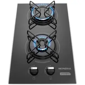 Cooktop a Gás Mondial 2 Bocas Preto Portátil Acendimento Automático GLP CTG-04 Cooktop a Gás Mondial 2 Bocas Preto Portátil Acendimento Automático GLP CTG-04
