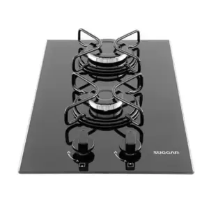 Cooktop a Gás Suggar 2 Bocas Esmaltado Acendimento Superautomático FG2002AVP Cooktop a Gás Suggar 2 Bocas Esmaltado Acendimento Superautomático FG2002AVP