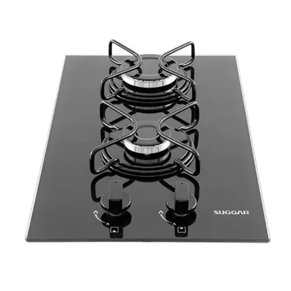 Cooktop a Gás Suggar 2 Bocas Esmaltado Acendimento Superautomático FG2002AVP