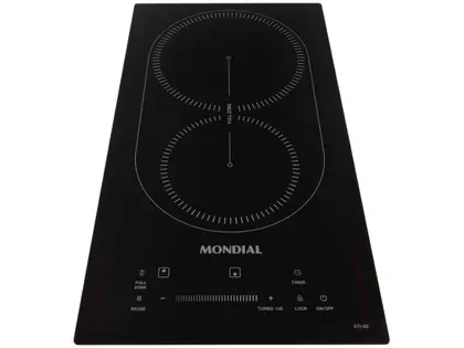 Cooktop a Indução Mondial 2 Bocas Preto Painel Touch Acendimento Automático CTI-02