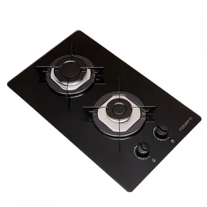 Cooktop a Gás Fogatti 2 Bocas Mesa de Vidro Temperado 6mm