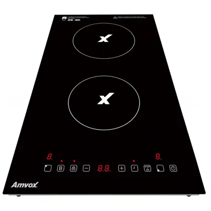 Cooktop a Indução Amvox Turbo 2 Bocas 1500W 220V ACT 204