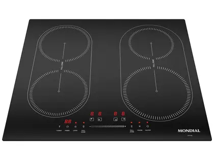 Cooktop de Indução Mondial 4 Bocas Touch 7000W com Função Turbo Preto 220V CTI-03