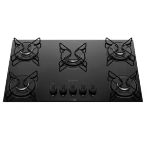 Cooktop a Gás Atlas Agile Up 5 Bocas Mesa de Vidro Mega Chama Preto Bivolt Cooktop a Gás Atlas Agile Up 5 Bocas Mesa de Vidro Mega Chama Preto Bivolt