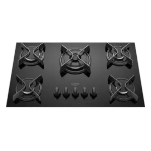 Cooktop a Gás Dako Supreme 5 Bocas Tripla Chama Mesa de Vidro Temperado Preto Bivolt Cooktop a Gás Dako Supreme 5 Bocas Tripla Chama Mesa de Vidro Temperado Preto Bivolt