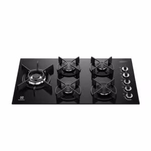 Cooktop a Gás Electrolux Expert 5 Bocas Mesa de Vidro ChamaPrecisa Grade Ferro Fundido KE5GW Cooktop a Gás Electrolux Expert 5 Bocas Mesa de Vidro ChamaPrecisa Grade Ferro Fundido KE5GW