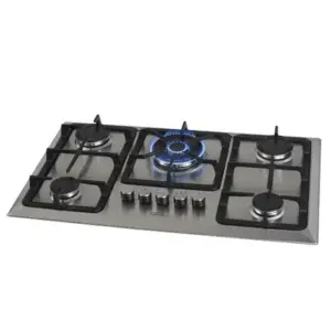 Cooktop a Gás Fischer Infinity 5 Bocas Tripla Chama Acendimento Superautomático Inox Bivolt Cooktop a Gás Fischer Infinity 5 Bocas Tripla Chama Acendimento Superautomático Inox Bivolt