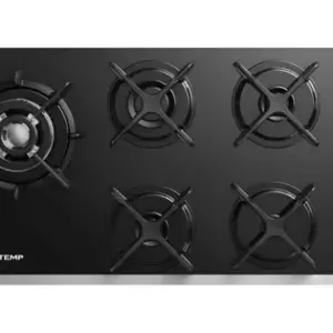 Cooktop a Gás Brastemp Eclipse Collection 5 Bocas Quadrichama Black Inox GLP BDD86AP Cooktop a Gás Brastemp Eclipse Collection 5 Bocas Quadrichama Black Inox GLP BDD86AP
