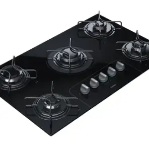Cooktop a Gás Consul Facilite 5 Bocas Vidro Temperado Acendimento Automático Preto GLP CD075AE Cooktop a Gás Consul Facilite 5 Bocas Vidro Temperado Acendimento Automático Preto GLP CD075AE