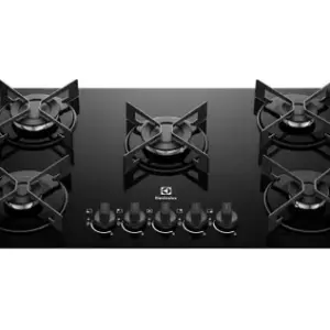 Cooktop a Gás Electrolux Efficient 5 Bocas Acendimento Automático Preto GLP KE5GR Cooktop a Gás Electrolux Efficient 5 Bocas Acendimento Automático Preto GLP KE5GR