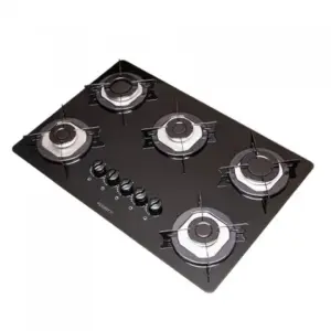 Cooktop a Gás Fogatti 5 Bocas Mesa de Vidro Temperado 6mm Cooktop a Gás Fogatti 5 Bocas Mesa de Vidro Temperado 6mm