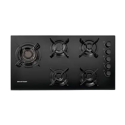 Cooktop a Gás Brastemp 5 Bocas Quadrichama Acendimento Automático BDD85AE
