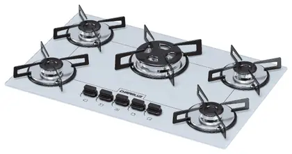Cooktop a Gás Chamalux 5 Bocas Tripla Chama Branco Bivolt