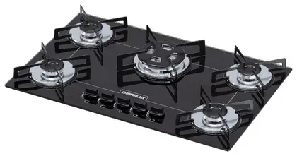 Cooktop a Gás Chamalux 5 Bocas Tripla Chama Preto Bivolt