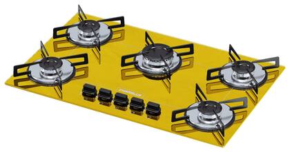 Cooktop a Gás Chamalux 5 Bocas Ultra Chama Amarelo Bivolt