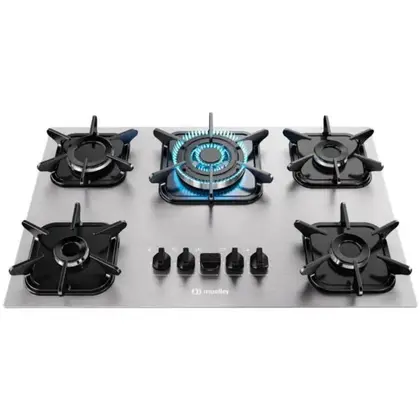 Cooktop a Gás Mueller 5 Bocas Tripla Chama Branco Bivolt