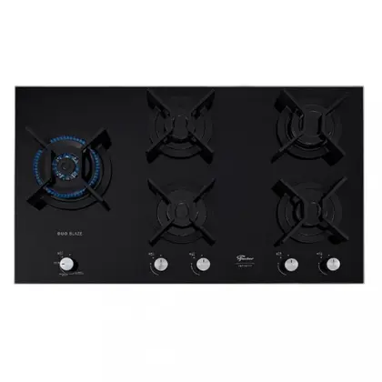 Cooktop a Gás Fischer Infinity 5 Bocas Tripla Chama Mesa de Vidro