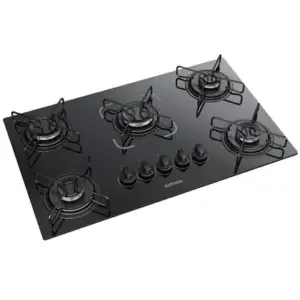 Cooktop a Gás Itatiaia Essencial 5 Bocas Preto Bivolt Cooktop a Gás Itatiaia Essencial 5 Bocas Preto Bivolt