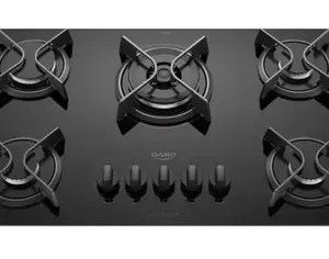 Cooktop a Gás Dako Supreme 5 Bocas Mesa de Vidro Tripla Chama Preto Bivolt Cooktop a Gás Dako Supreme 5 Bocas Mesa de Vidro Tripla Chama Preto Bivolt