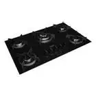 Cooktop a Gás Dako Supreme 5 Bocas Tripla Chama Preto Cooktop a Gás Dako Supreme 5 Bocas Tripla Chama Preto