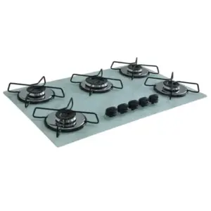 Cooktop a Gás Chamalar 5 Bocas Ultra Chama Marmorizado Branco Cooktop a Gás Chamalar 5 Bocas Ultra Chama Marmorizado Branco