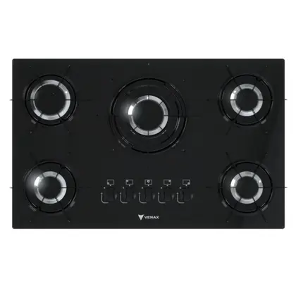 Cooktop a Gás Venax Sognare 5 Bocas Preto GLP