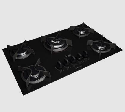 Cooktop a Gás Dako Supreme 5 Bocas Vidro Tripla Chama Bivolt 1514