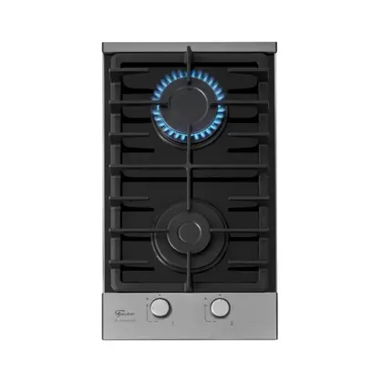Cooktop a Gás Fischer Platinium 2 Bocas Mesa de Vidro com Trempe de Ferro Fundido Bivolt