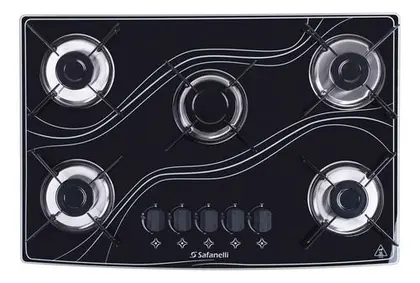 Cooktop a Gás Safanelli Lines 5 Bocas 10500W Bivolt
