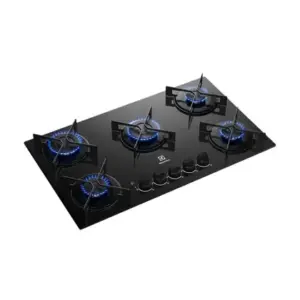 Cooktop a Gás Electrolux 5 Bocas Mesa de Vidro Bivolt KE5GR Cooktop a Gás Electrolux 5 Bocas Mesa de Vidro Bivolt KE5GR