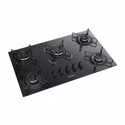 Cooktop a Gás Itatiaia Essencial 5 Bocas Vidro Temperado Preto Bivolt