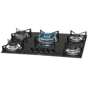 Cooktop a Gás Fischer 5 Bocas Tripla Chama Vidro Cooktop a Gás Fischer 5 Bocas Tripla Chama Vidro