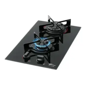 Cooktop a Gás Fischer Fit Line 2 Bocas Mesa de Vidro Bivolt Cooktop a Gás Fischer Fit Line 2 Bocas Mesa de Vidro Bivolt