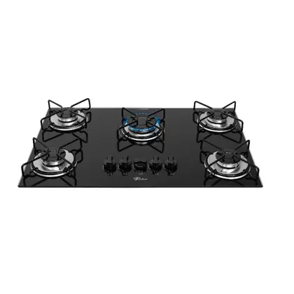 Cooktop a Gás Fischer Fit Line 5 Bocas Preto Bivolt