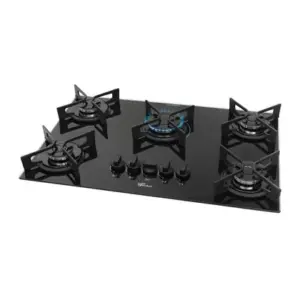 Cooktop a Gás Fischer Fit Line 5 Bocas Trempe Iron Cooktop a Gás Fischer Fit Line 5 Bocas Trempe Iron