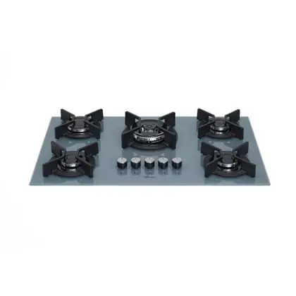 Cooktop a Gás Fischer Infinity 5 Bocas Tripla Chama Trempe de Ferro Fundido Eiger Bivolt 82005
