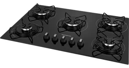 Cooktop a Gás Mondial 5 Bocas 11050W 75x52x15 cm CTG-02