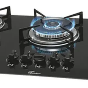 Cooktop a Gás Fischer Gourmet 5 Bocas Preto 3700W Bivolt Cooktop a Gás Fischer Gourmet 5 Bocas Preto 3700W Bivolt